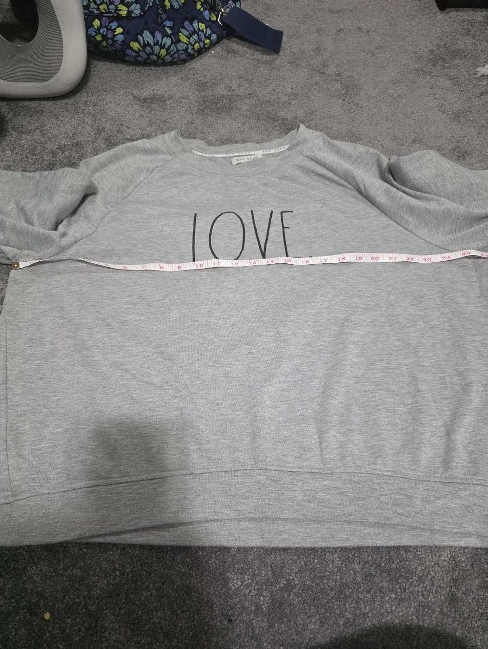 Rae Dun 'LOVE' Gray Pullover Sweatshirt 3X - Picture 2 of 4